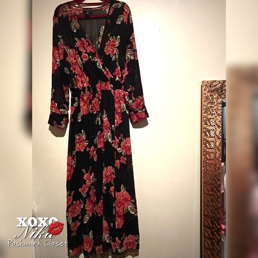 Alexa B Nites Longsleeve Maxi Dress - Size 16W